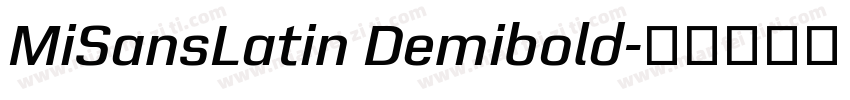 MiSansLatin Demibold字体转换